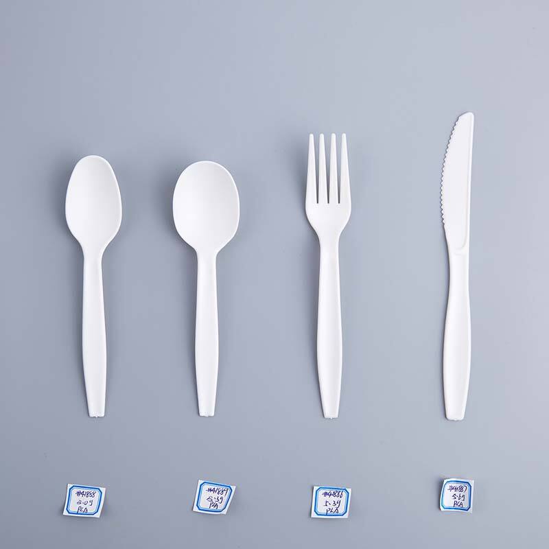 PLA Heavy Weight Compostable Eco Friendly Disposable Cutlery Forks Spoon Knife