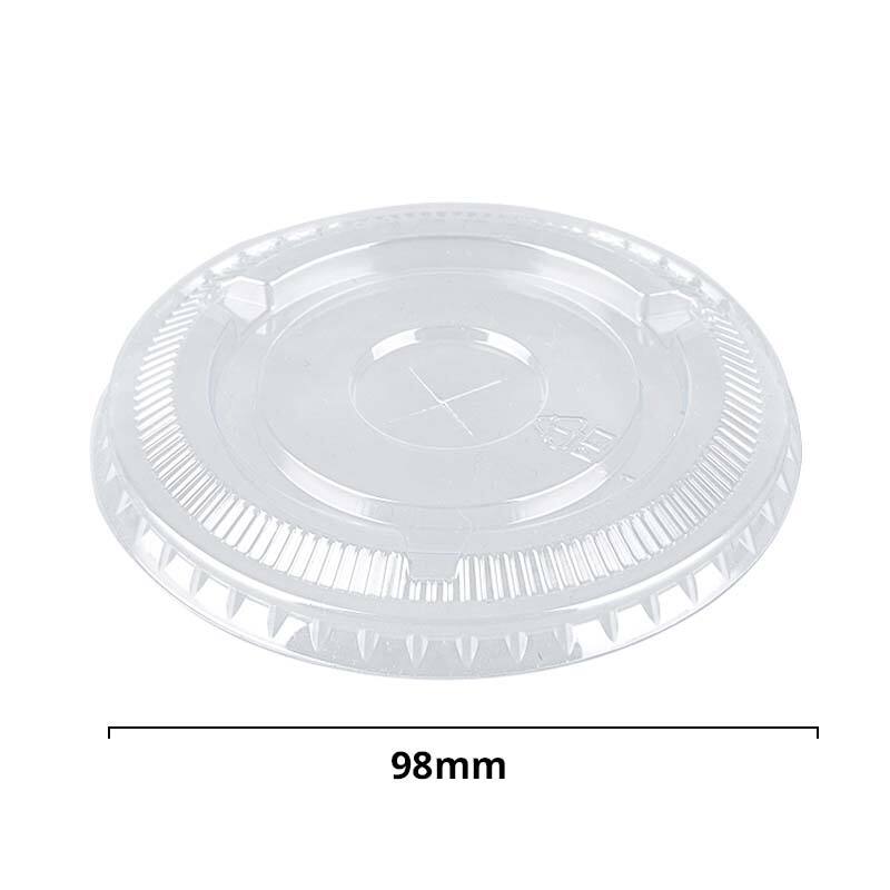 98mm PET Plastic Flat Lids For 14oz 16oz 20oz 24oz Cup