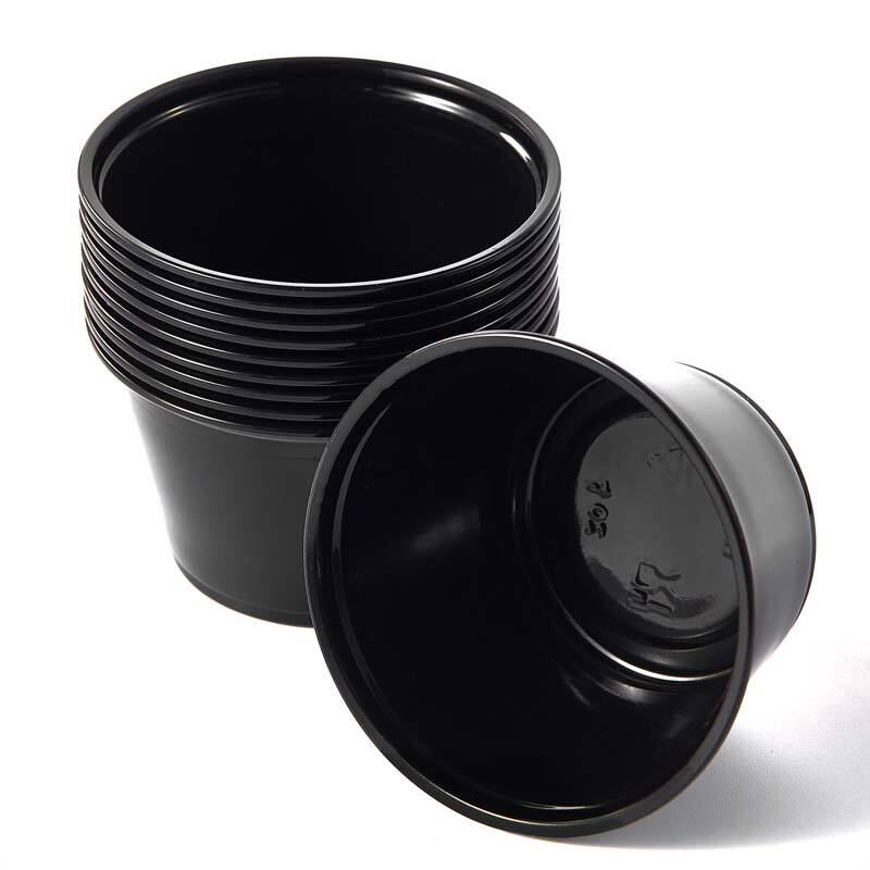 4 oz PP Black Plastic Portion Sauce Cup