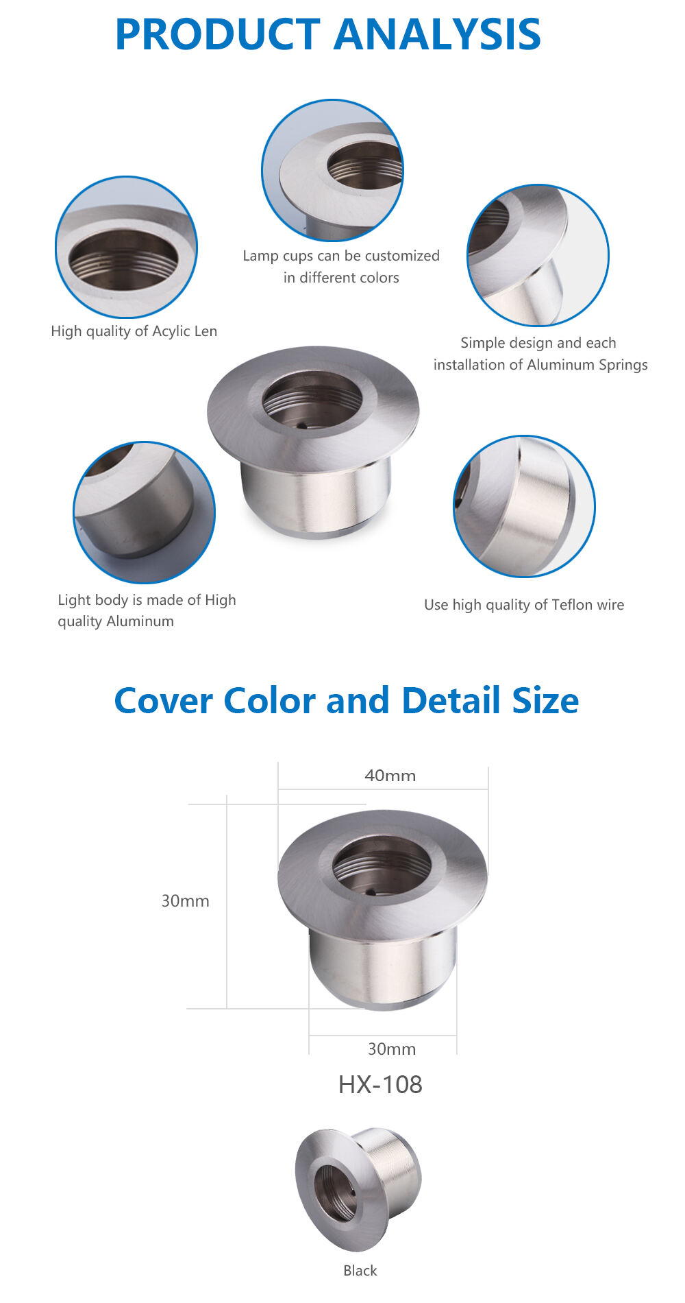 HX-108  LED SPOT LIGHT Indoor Spot Light details