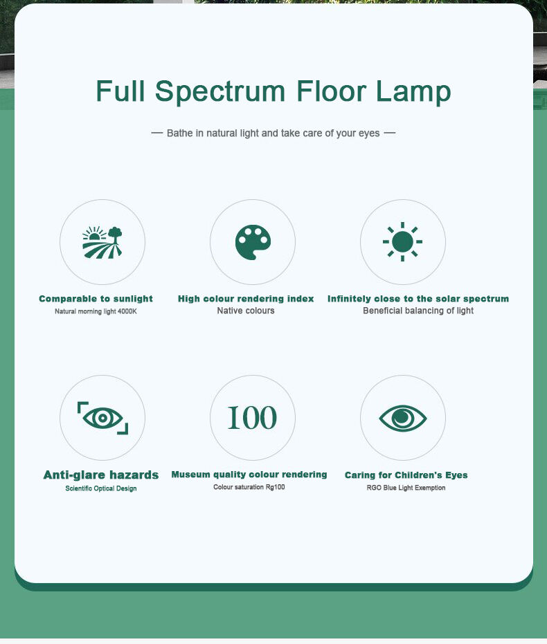 Full spectrum eye protection study floor lamp living room sofa piano factory