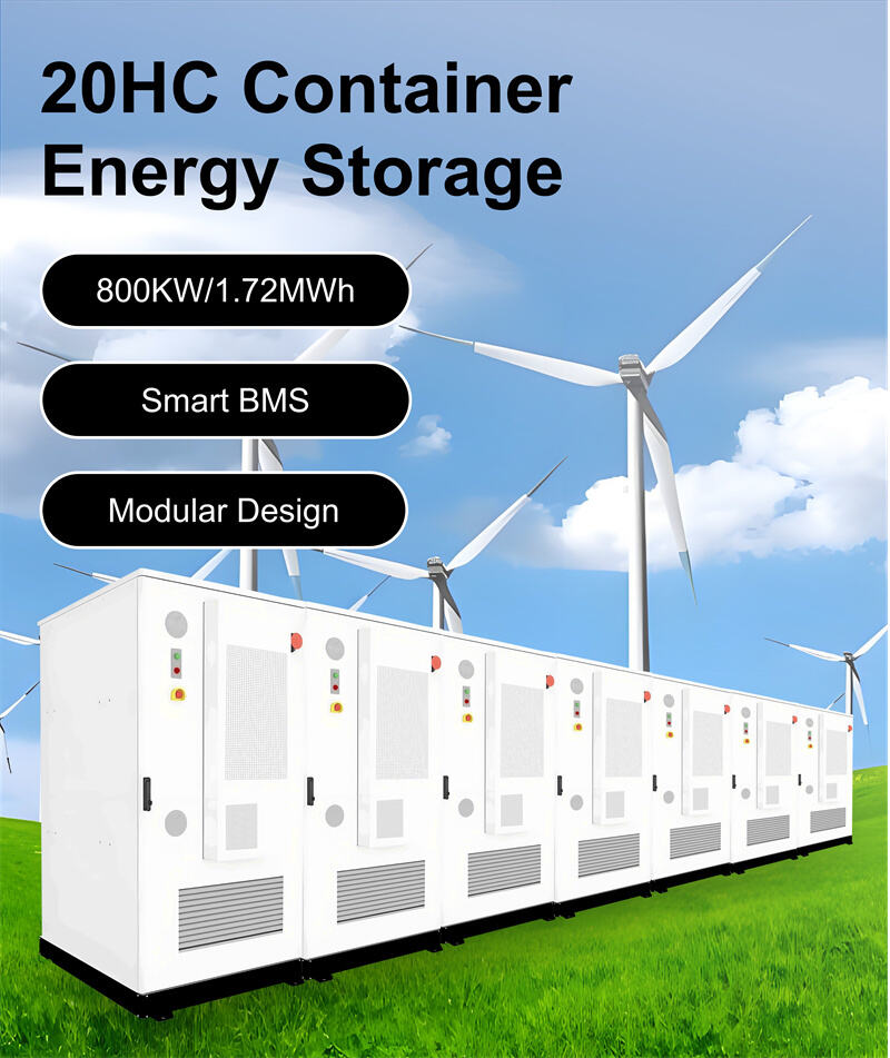 1.72MWh BESS 20HC Container Solar Energy Storage System With LFP Battery Smart BMS Solution