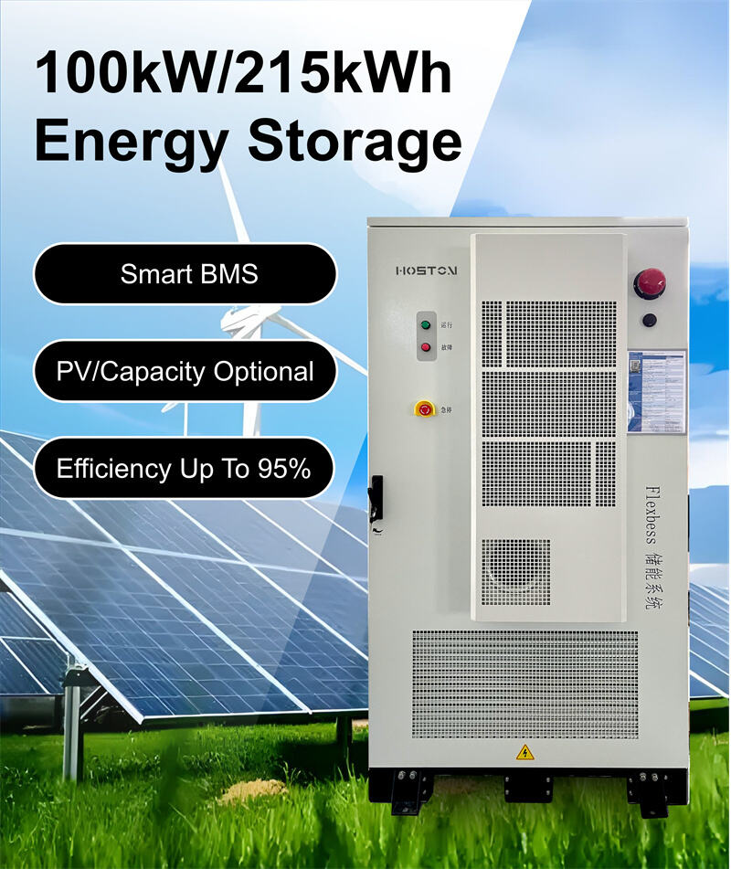 kabinet inteligjent 100kW/215kWh BESS Industrial & Komercial ESS Ftohje me ajër Bateri LFP BMS