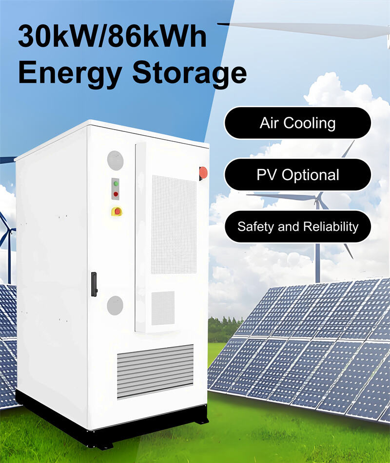 30kW/86kWh Solar Energy Storage System Smart Home Commercial Energy Storage Solutions Air Cooling
