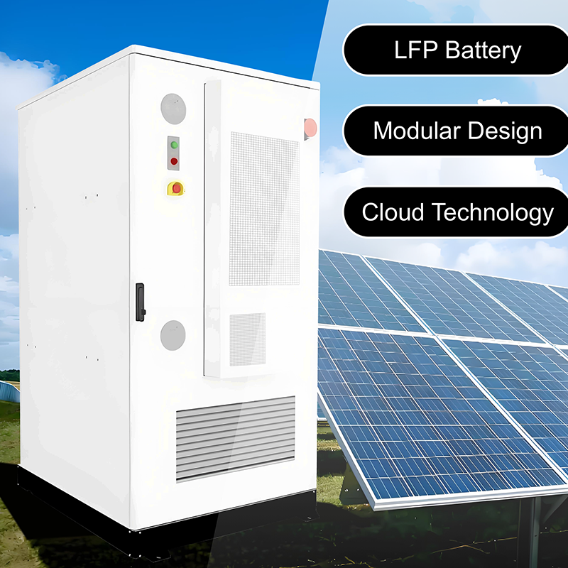 107kWh LFP Battery Solar Battery Energy Storage System Power Station All in One Ess Smart BMS Outdoor
