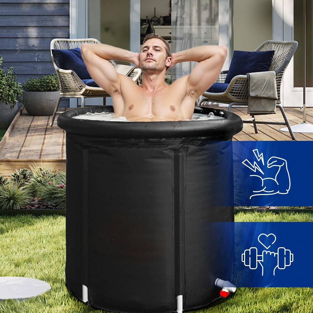 Portable Inflatable Ice Bath Tub for Athletes Cold Plunge Tub with Cover and Lid 