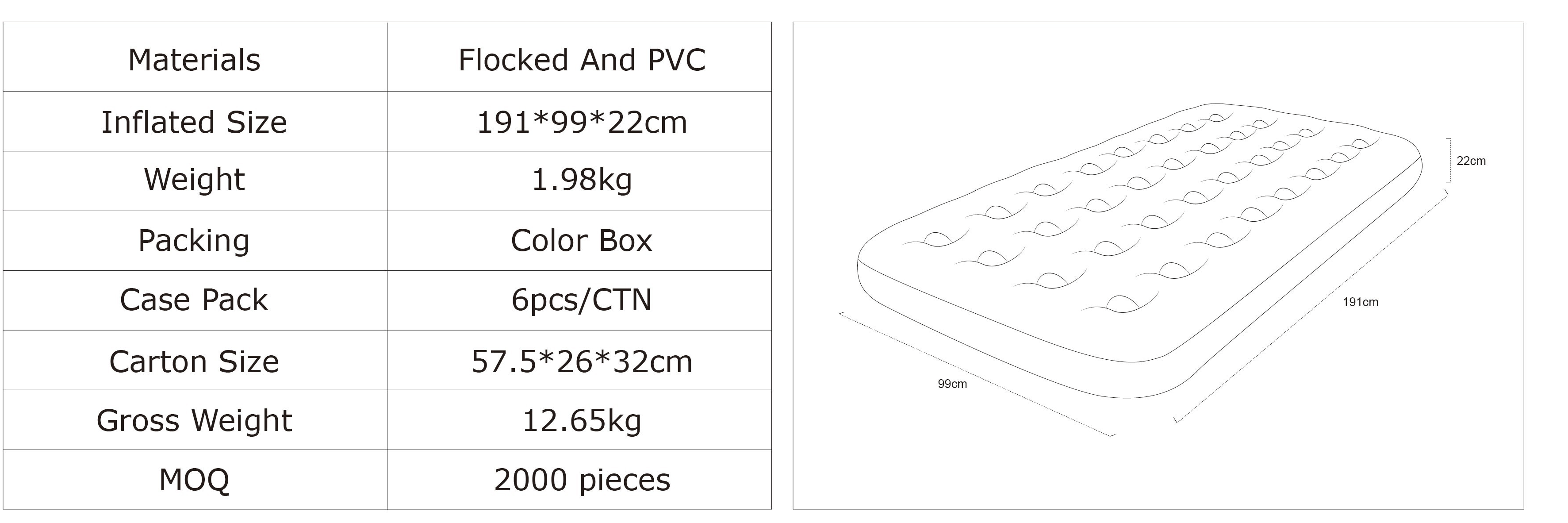 Twin Size Air Mattress <a class='inkey' style='color:blue' href='https://www.lynkfun.com/camping-' target='_blank'>CAMPING</a> Blow Up Bed