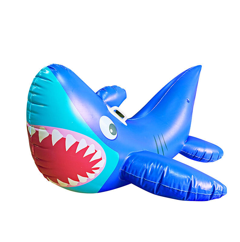 Lapsille muovinen istumalla kelluva hainmuotoinen altaan kellukke, ulkoilun puhalustettava vedenpinnalla kelluva lelu