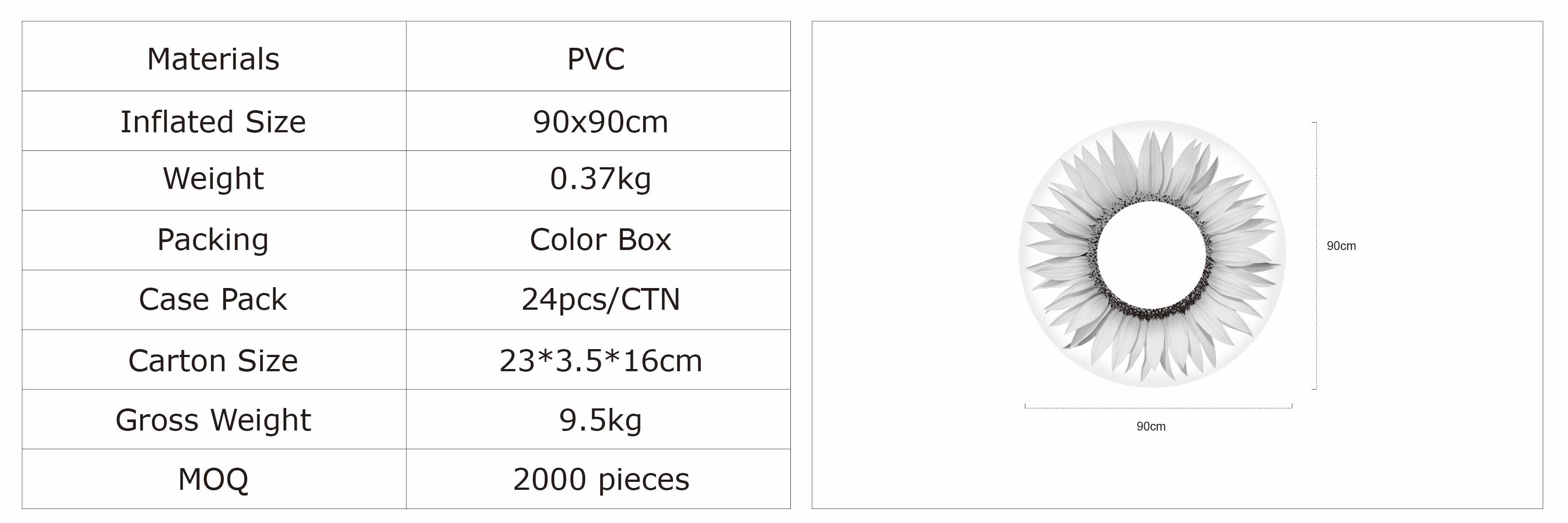 Sunflower Inflatable Swim Ring For Adults