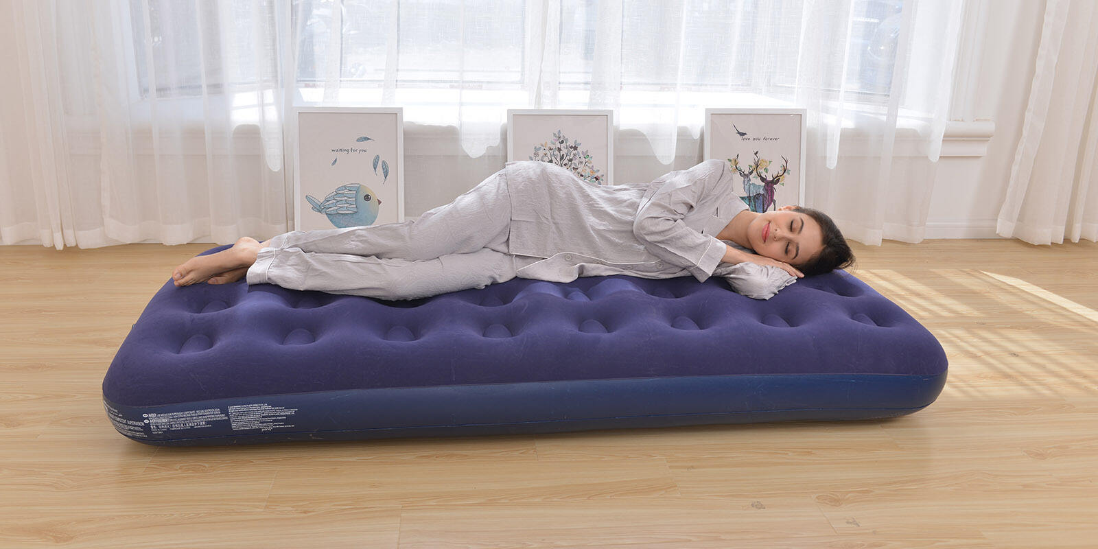 Twin Size Air Mattress Camping Blow Up Bed