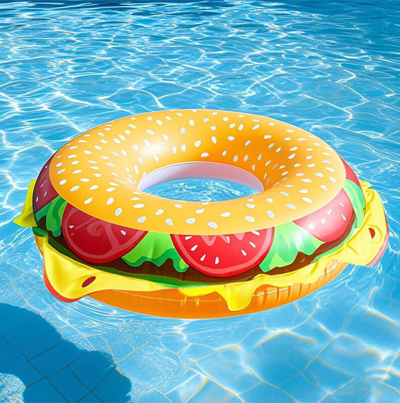 Outdoor Hamburg Swim Ring Inflatable Floating Swimming Tube For Kids 