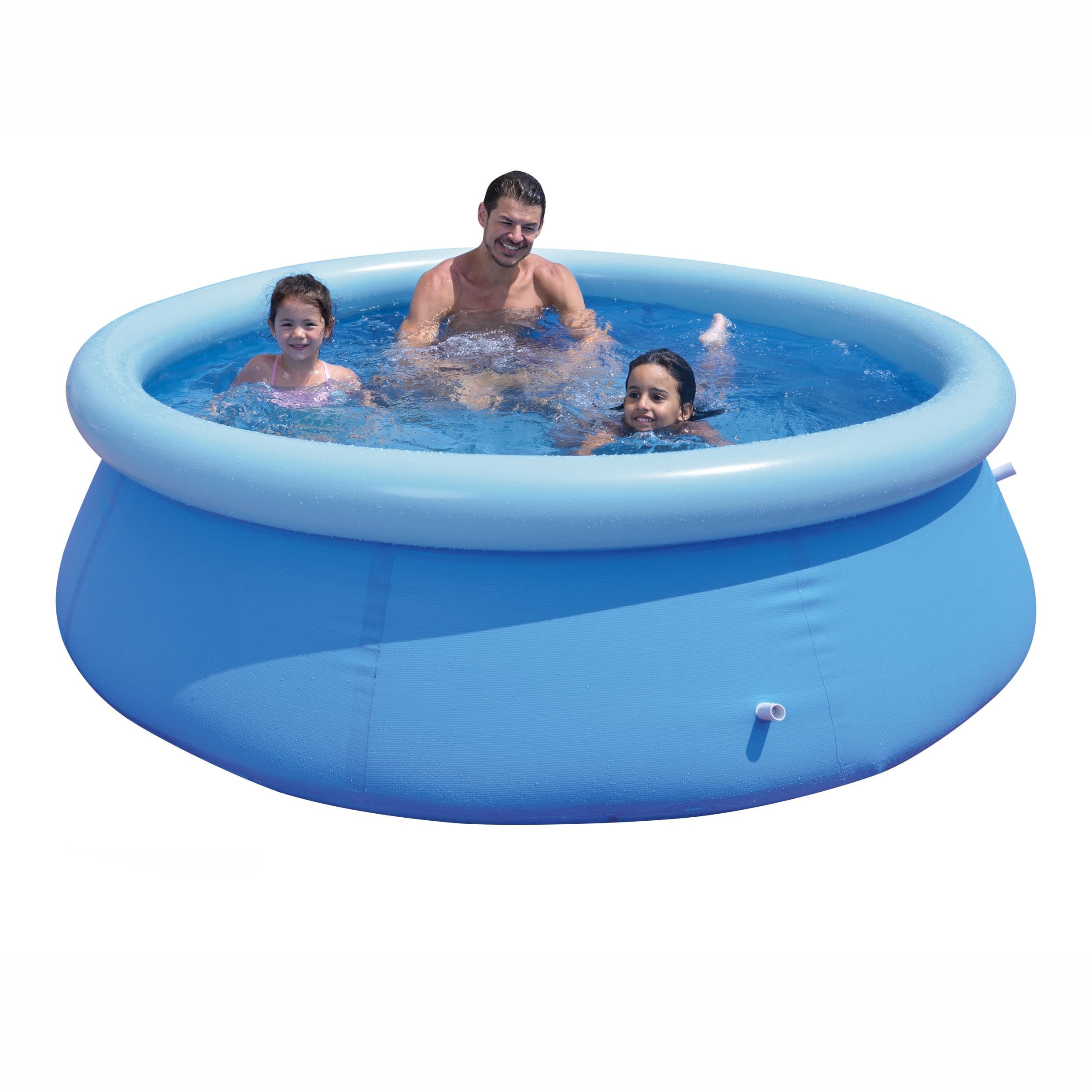 Round Inflatable Above Ground Swimming Pool Outdoor Top Ring Family Pool for Kids and Adults
