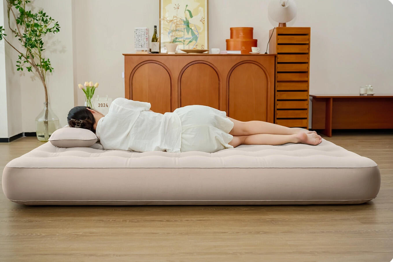 Queen Size Inflatable Automatic Air Bed Mattress with Built in Rechargeable Pump