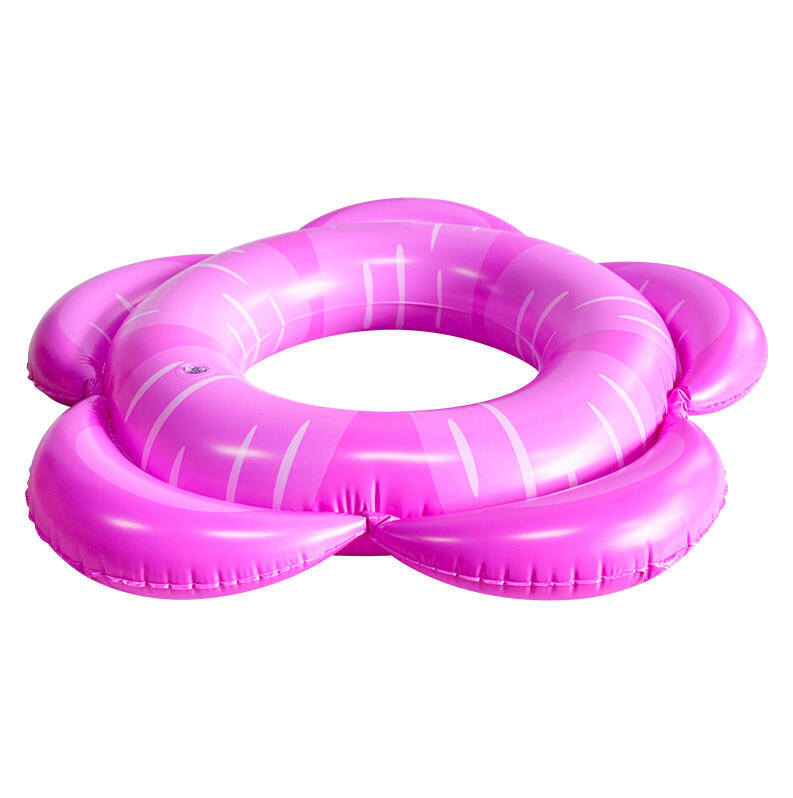 Eco Friendly PVC Flower Swim Ring Inflatable Adults Swimming Tube