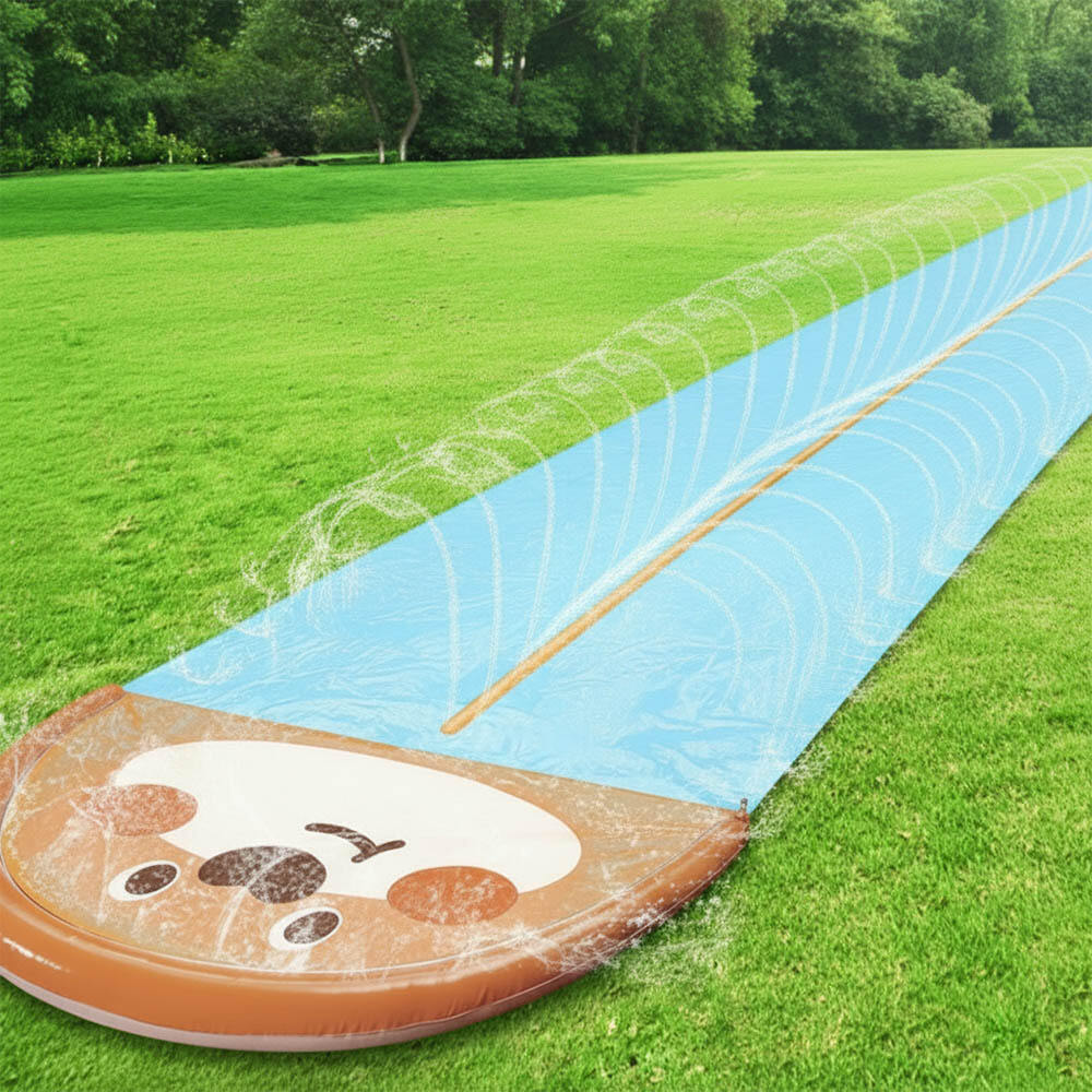Εξωτερική υδροδιασκέδαση για λασπότοπο με 2 φουσκωτές πλακέτες ολίσθησης στο νερό και ψεκασμό, μακριές διαδρομές ολίσθησης για παιδιά