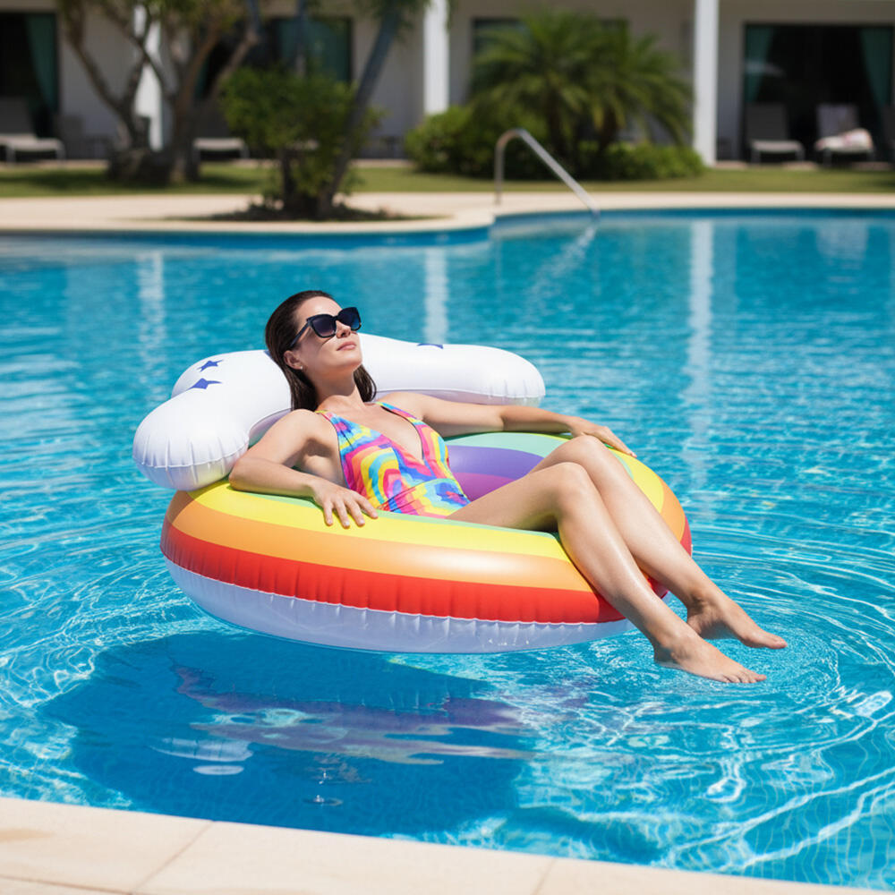 Μεγάλο Μέγεθος Φουσκωτή Ιριδωτή Συννεφι Πισίνα Φλοτ Λάουντζερ, Φούσκωση Επιπλέουσα Ράμπα