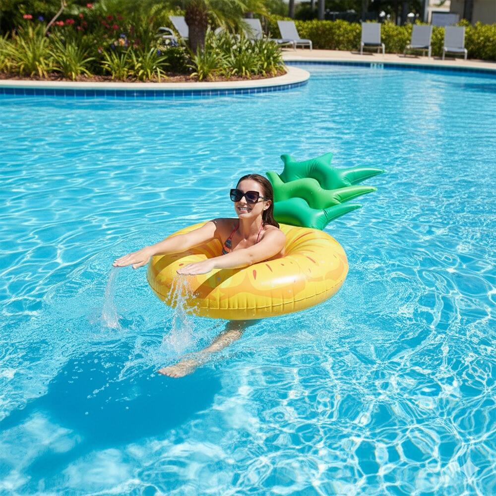 Giant Inflatable Pineapple Pool Float Outdoor Adults Swimming Ring Tube