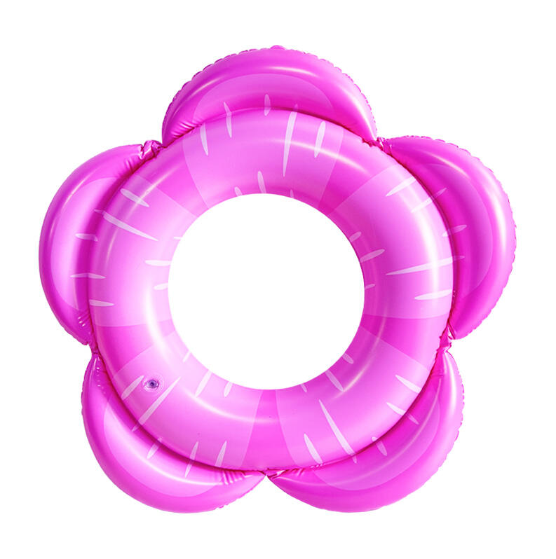 Eco Friendly PVC Flower Swim Ring Inflatable Adults Swimming Tube
