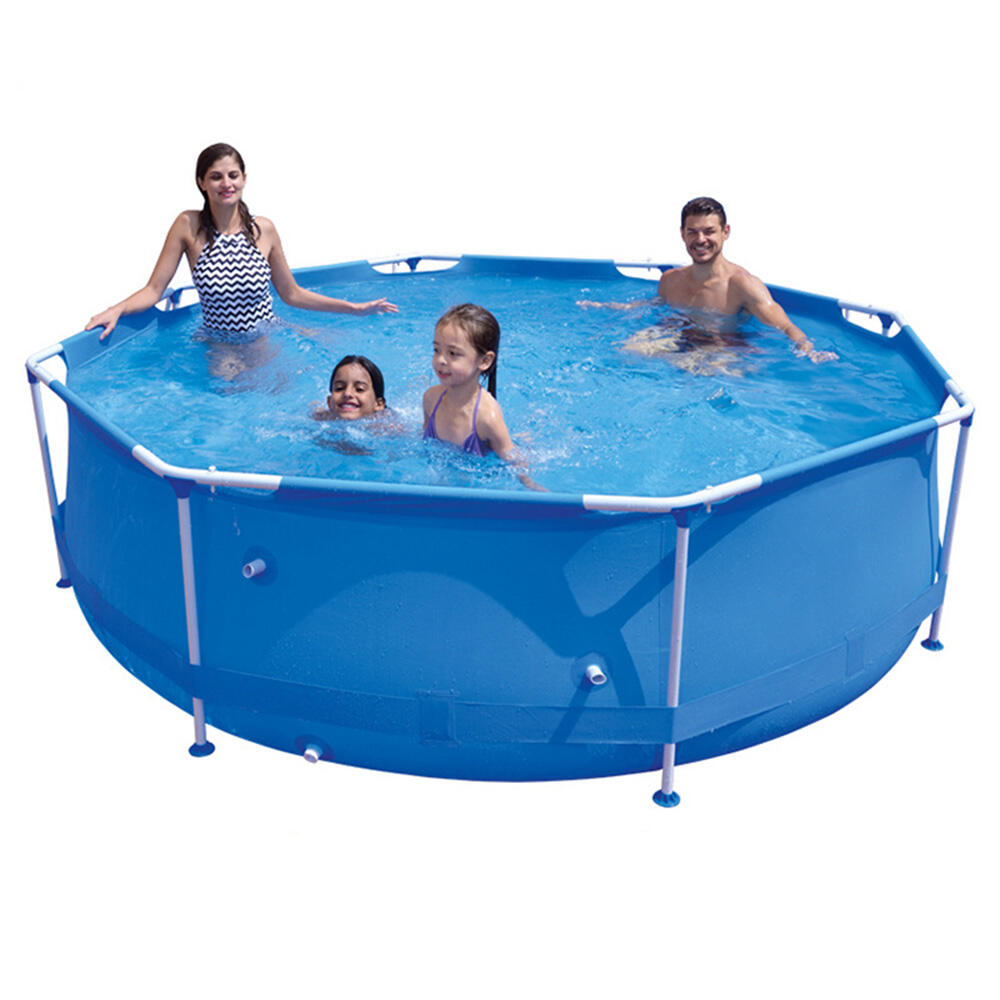 Outdoor Round Metal Frame Swimming Pool Outdoor Above Ground Pool for Kids and Adults