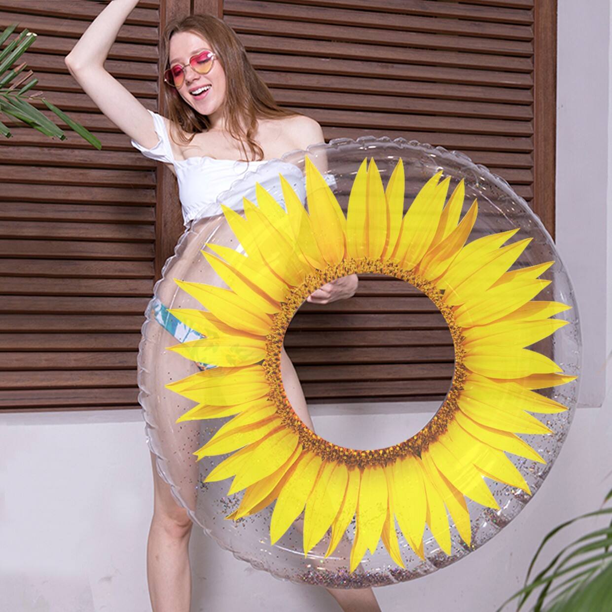 Sunflower Inflatable Swim Ring For Adults