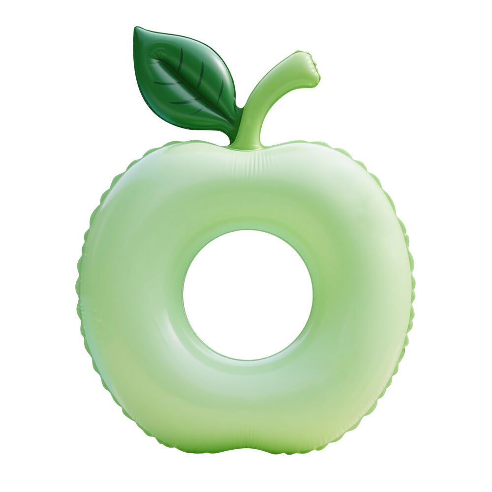 Custom Inflatable Apple Swim Ring Eco Friendly Water Floating Swimming Tube 