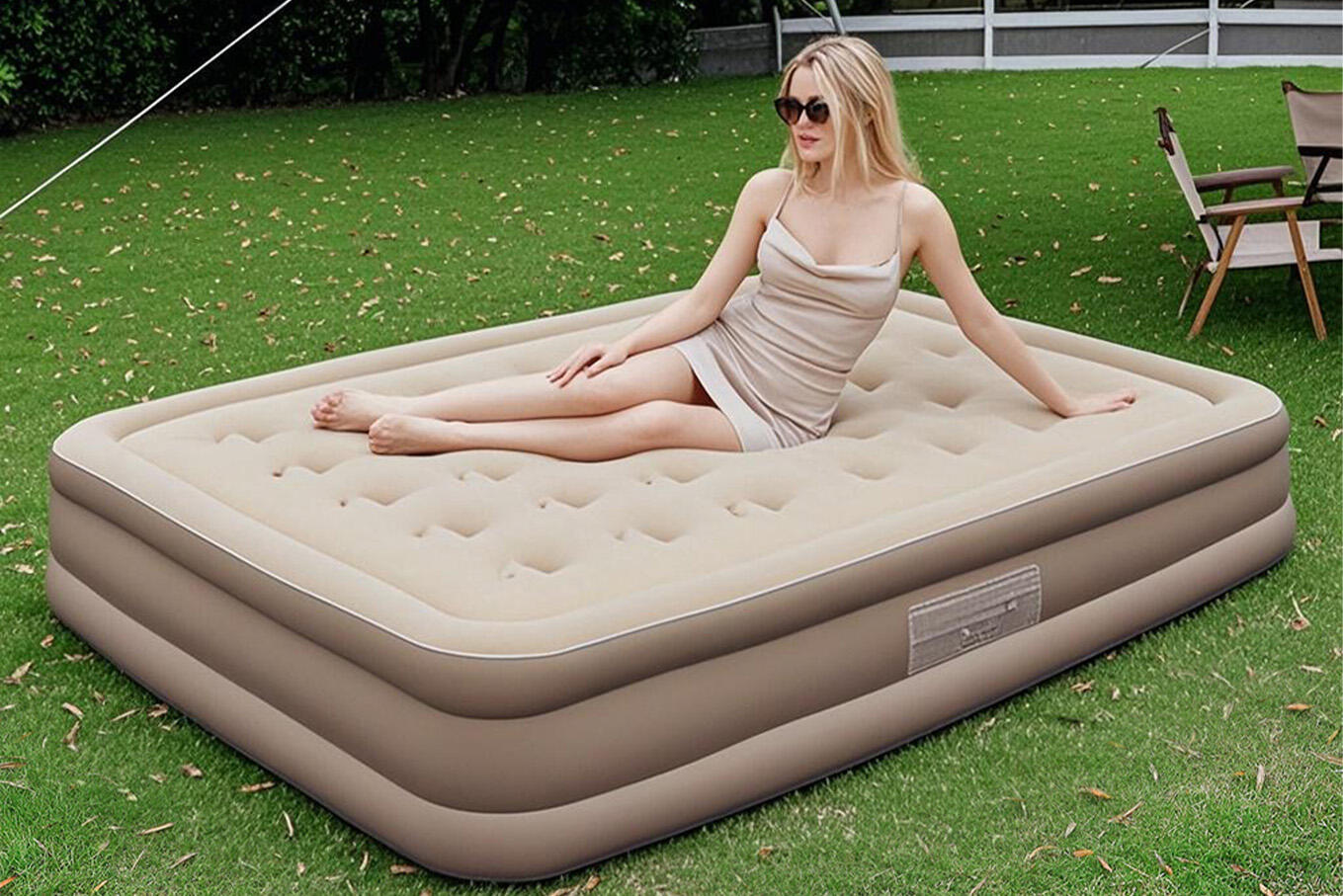 Camping Self Inflating Mattress Inflatable Air Bed With Built-In Rechargeable Pump