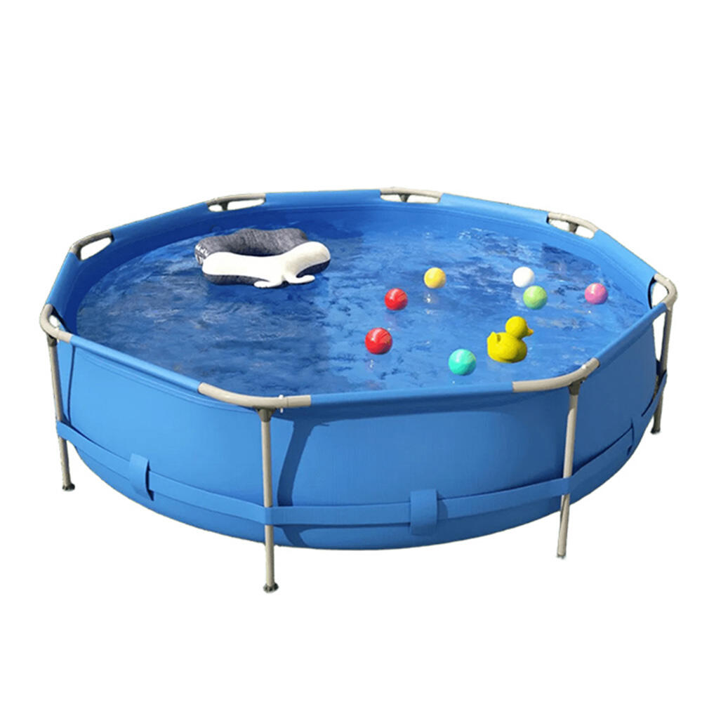 Outdoor Round Metal Frame Swimming Pool Outdoor Above Ground Pool for Kids and Adults