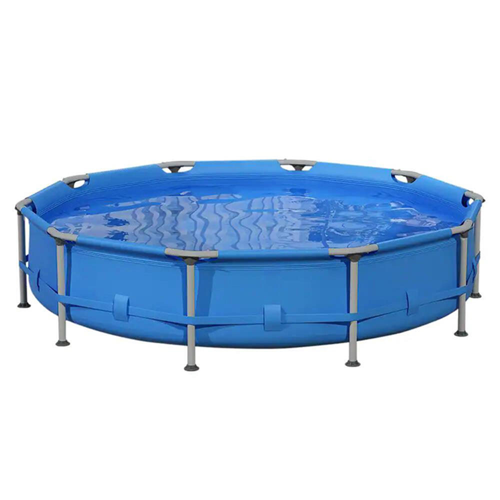 Outdoor Round Metal Frame Swimming Pool Outdoor Above Ground Pool for Kids and Adults