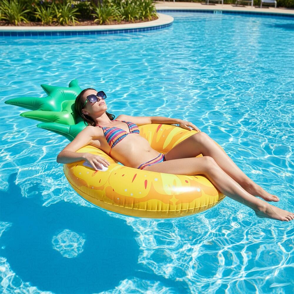 Giant Inflatable Pineapple Pool Float Outdoor Adults Swimming Ring Tube