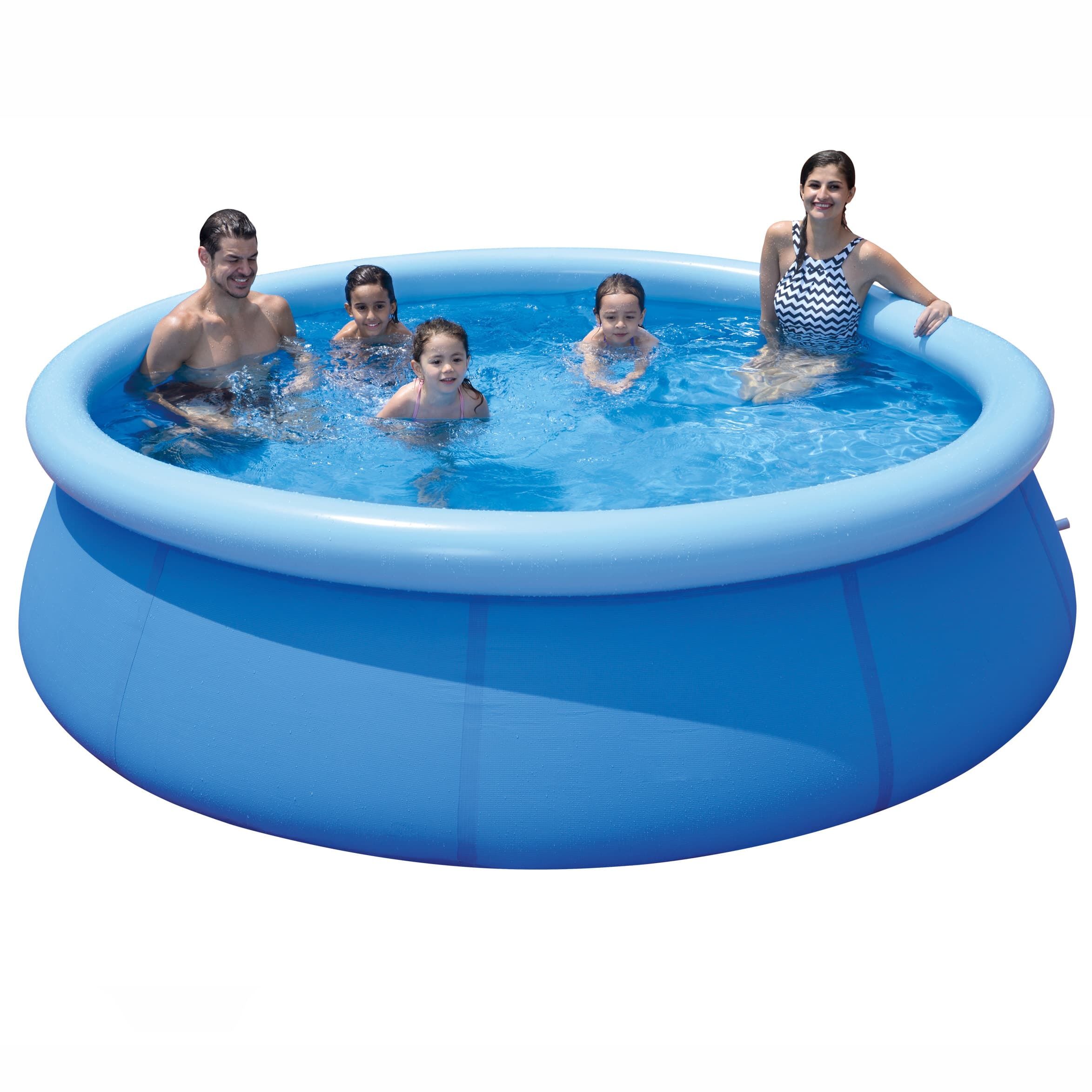 Round Inflatable Above Ground Swimming Pool Outdoor Top Ring Family Pool for Kids and Adults