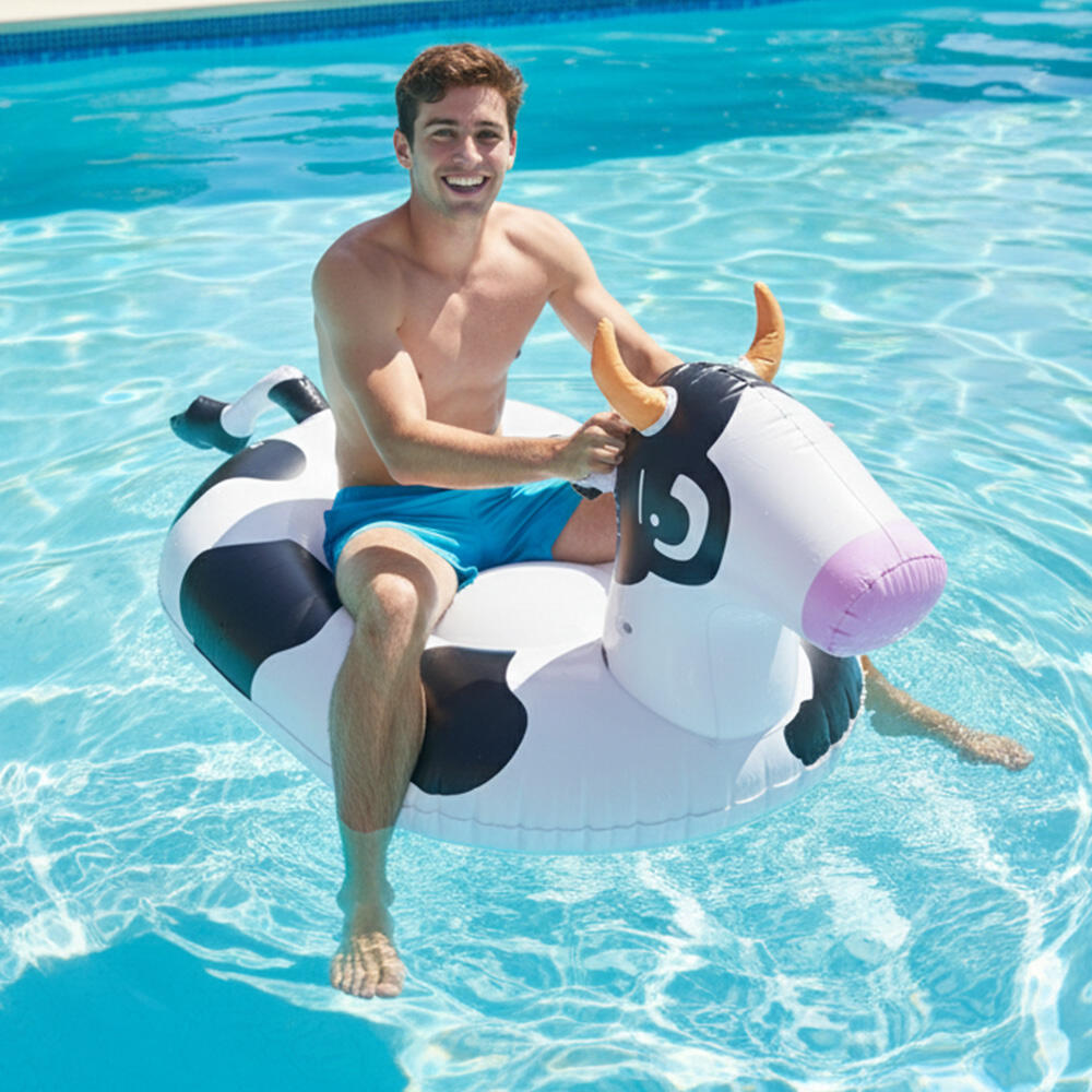 Big Size Inflatable PVC Cow Pool Float High Qualitu Fun Water Floating Ride on 