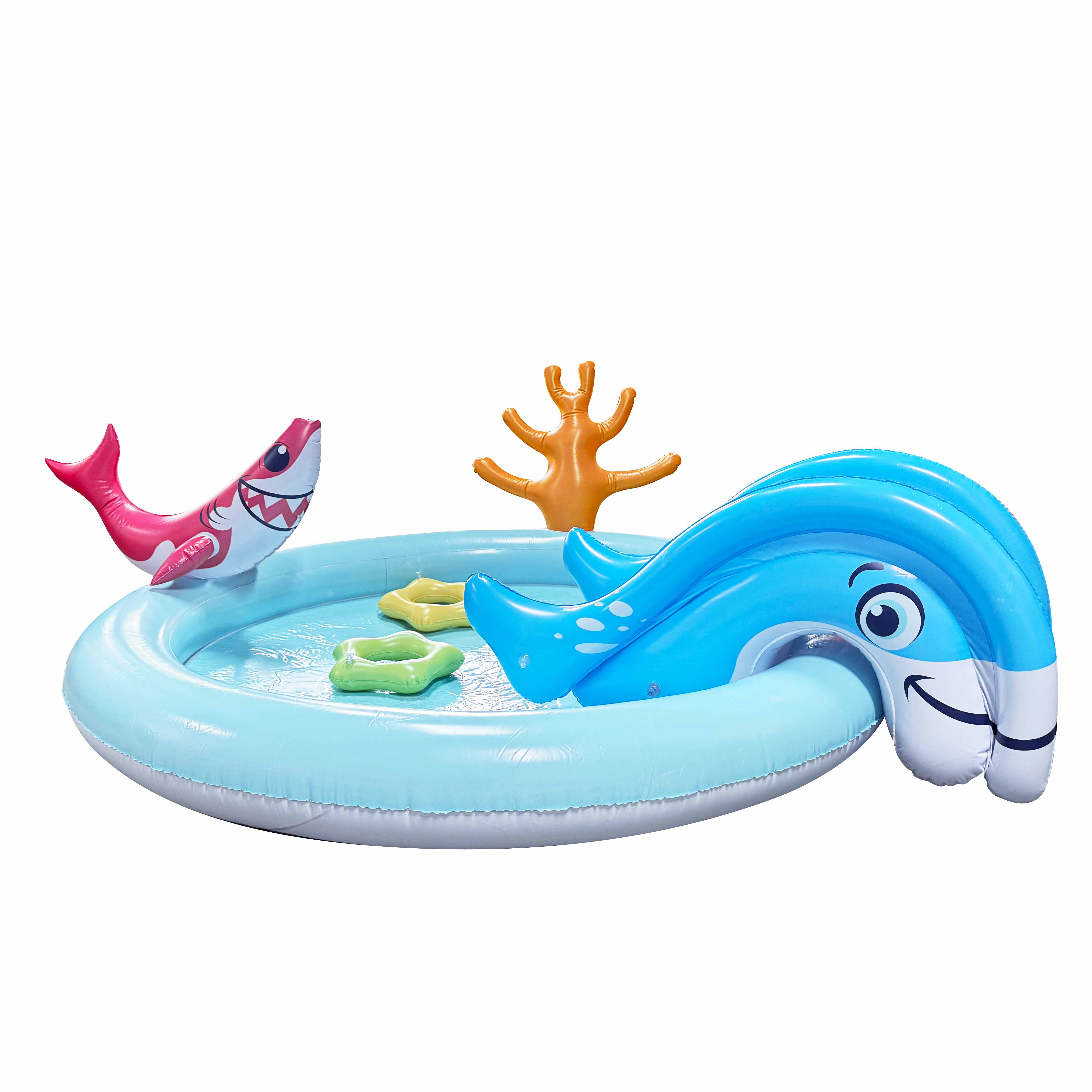 Premium PVC Inflatable Pool with Slide Ultimate Play Swimming Pool & Children's Splash Pool Play Center