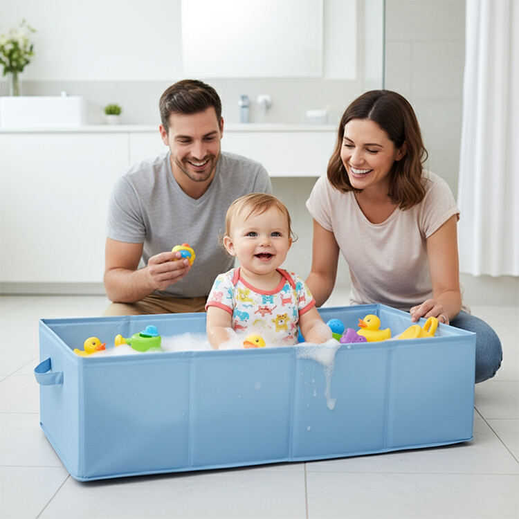 Bak Lipat Khusus Balita Berbentuk Persegi Panjang, Bak Mandi Bayi Portabel dan Kolam Renang