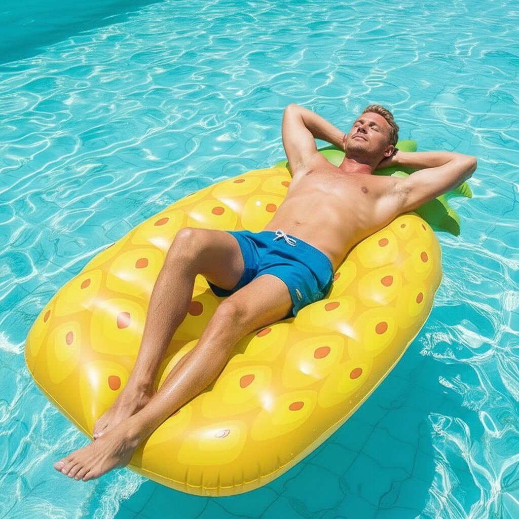 Custom Water Floatie Inflatable PVC Pineapple Slice Pool Float Mat for Adults 