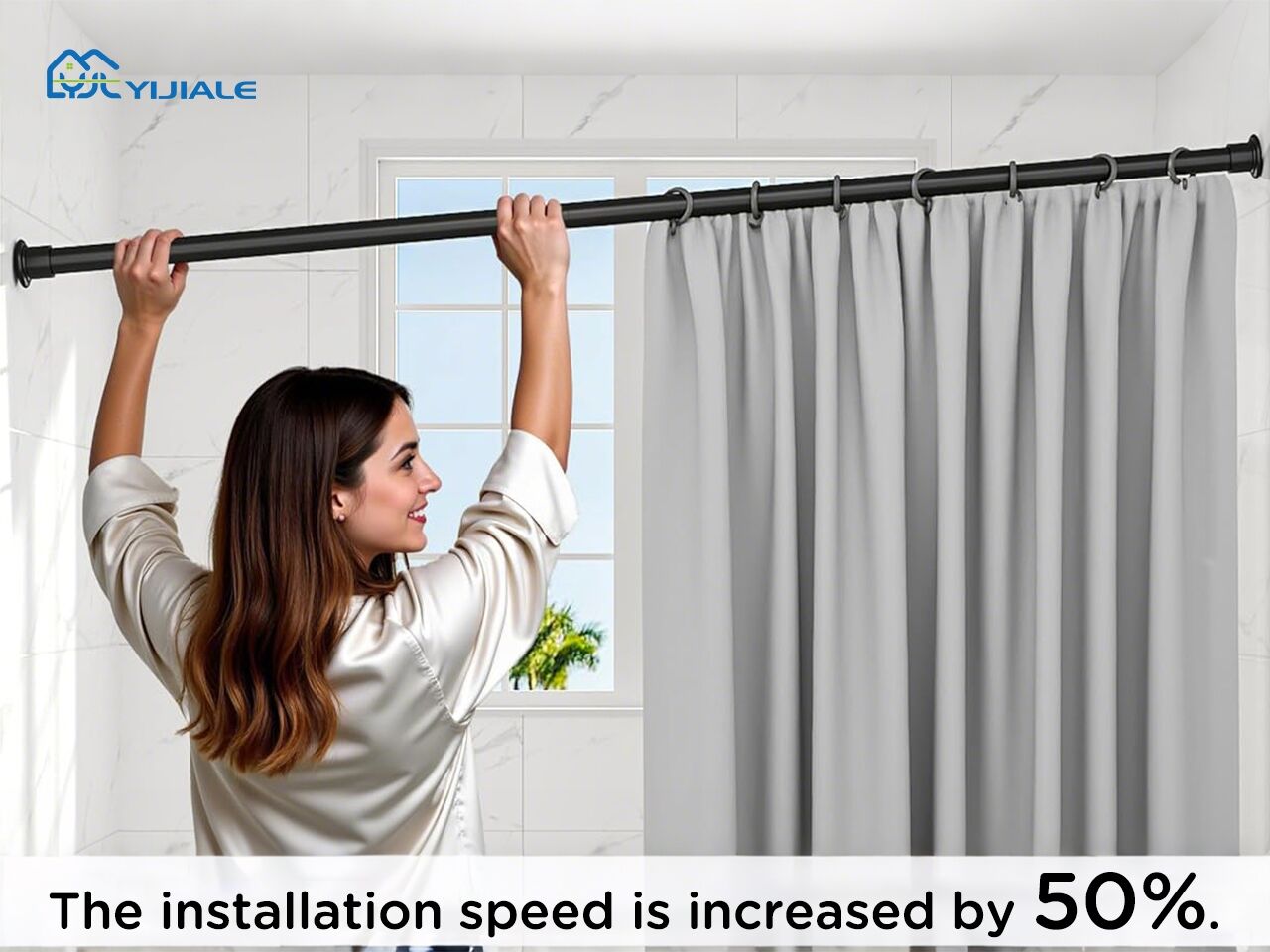 Lancio del Prodotto: YIJIALE Presenta l'Asta per Tende No-Drill Aggiornata – Installazione Fino al 50% Più Veloce