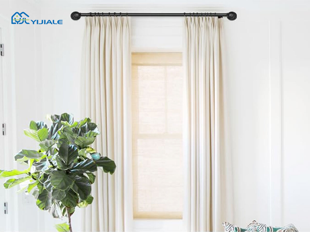 Industrial Style Curtain Rods: Injecting Hard Aesthetics into Modern Homes – YIJIALE Leads the Trend
