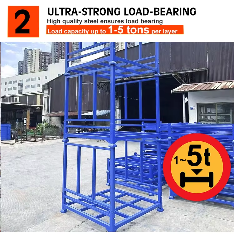 Heavy duty collapsible metal steel warehouse tyre stacking storage racks supplier