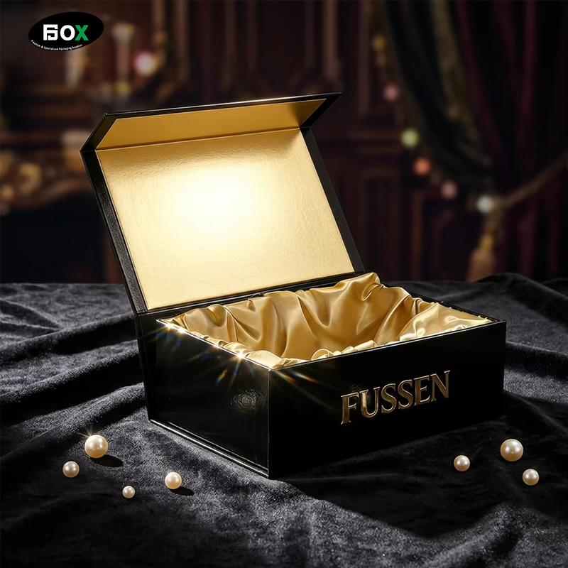 Luxury Custom Logo Foldable Gift Box Embossed Printing Small Business Luxury Paper Packaging Sponge Lining Flower Magnetic Box
