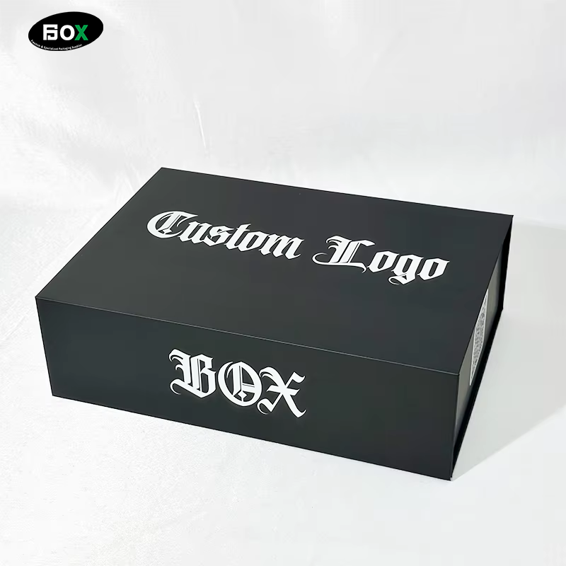 Custom Personalized Luxury Own Brand Red Black Light Weight Special Delivery Economical Clothing Cardboard Paper Boxes Packaging
