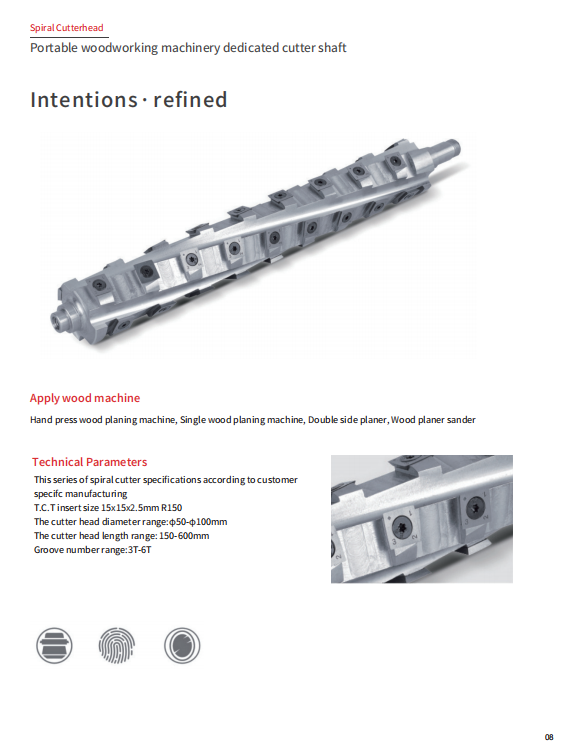 spiral cutter shaft  details