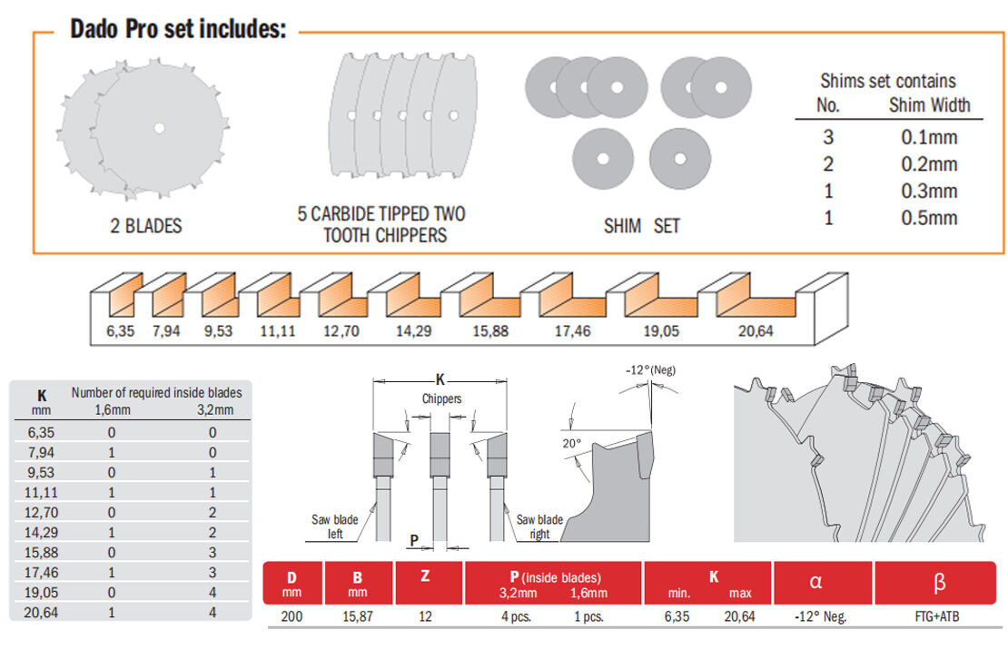  Dado Saw Blades manufacture