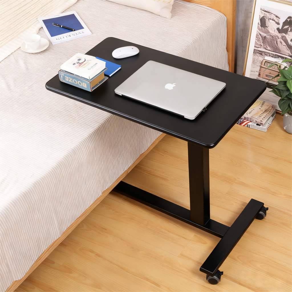 Q1 Pneumatischer drehbarer Laptop-Tisch, Gasfeder, höhenverstellbarer Stehtisch für das Schlafzimmer