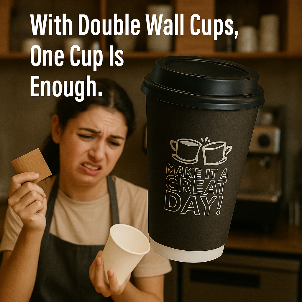 Do double wall hot cups reduce sleeve costs for cafes?