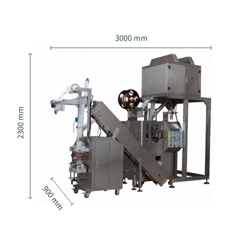 Vertical Pyramid Tea Bag Packaging Machine with Outer Envelope
