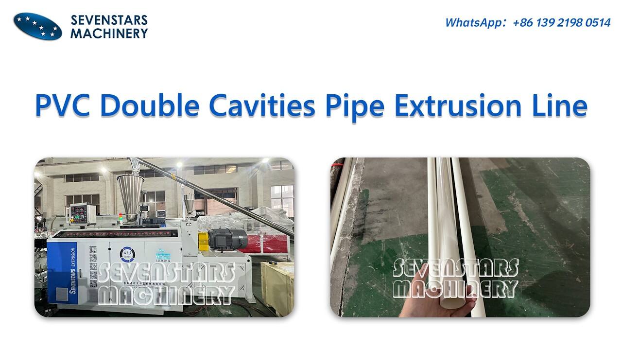 PVC Double Cavities Pipe Extrusion Line | High Output Pipe Making Machine