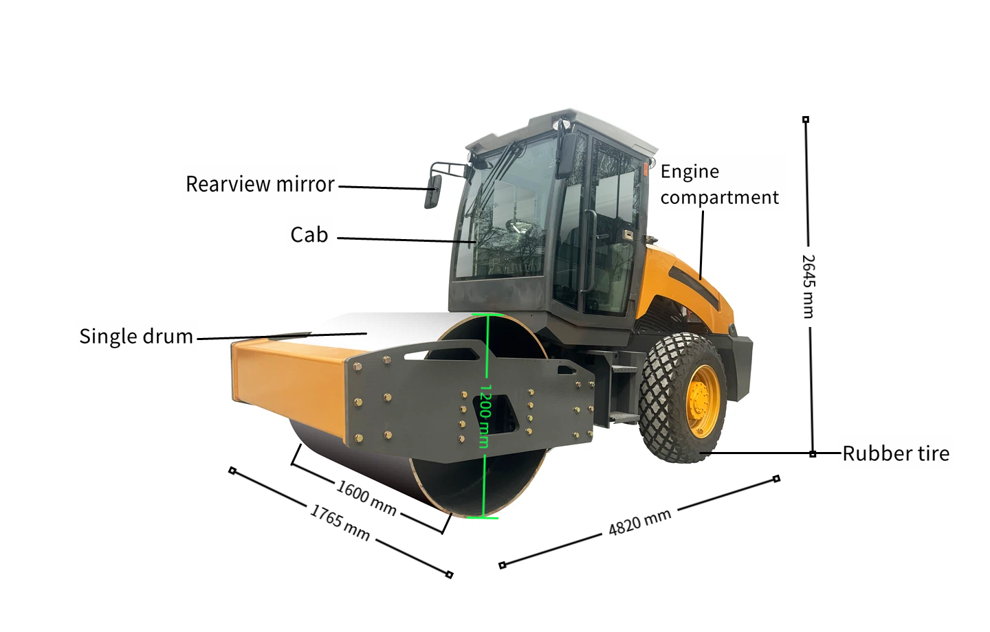 single drum 8 ton road roller with annotation details.png