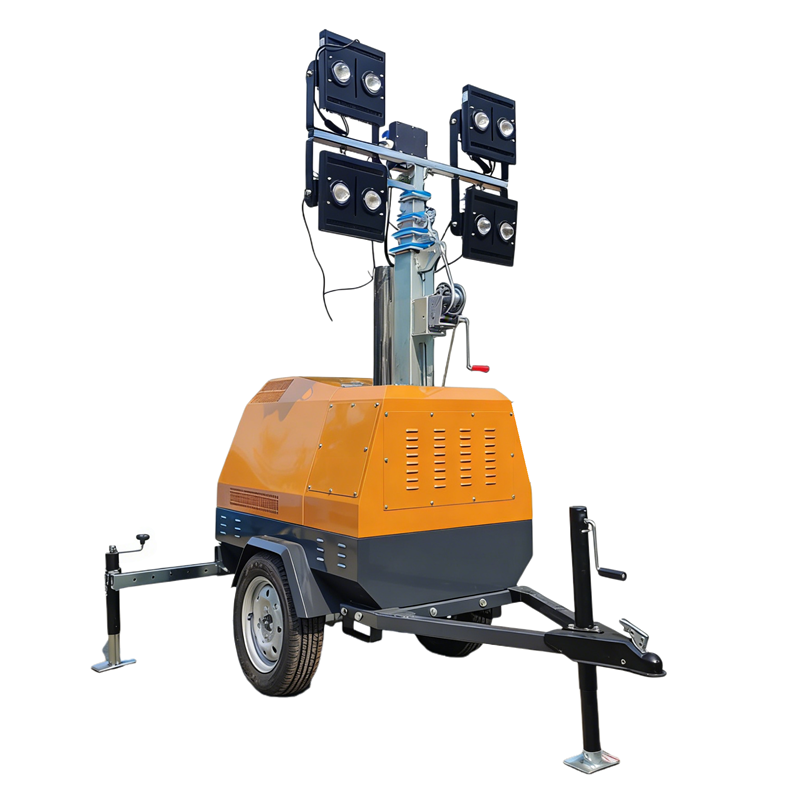 4VA4000 | 7m | 트레일러 수동 리프팅 이동식 조명 타워