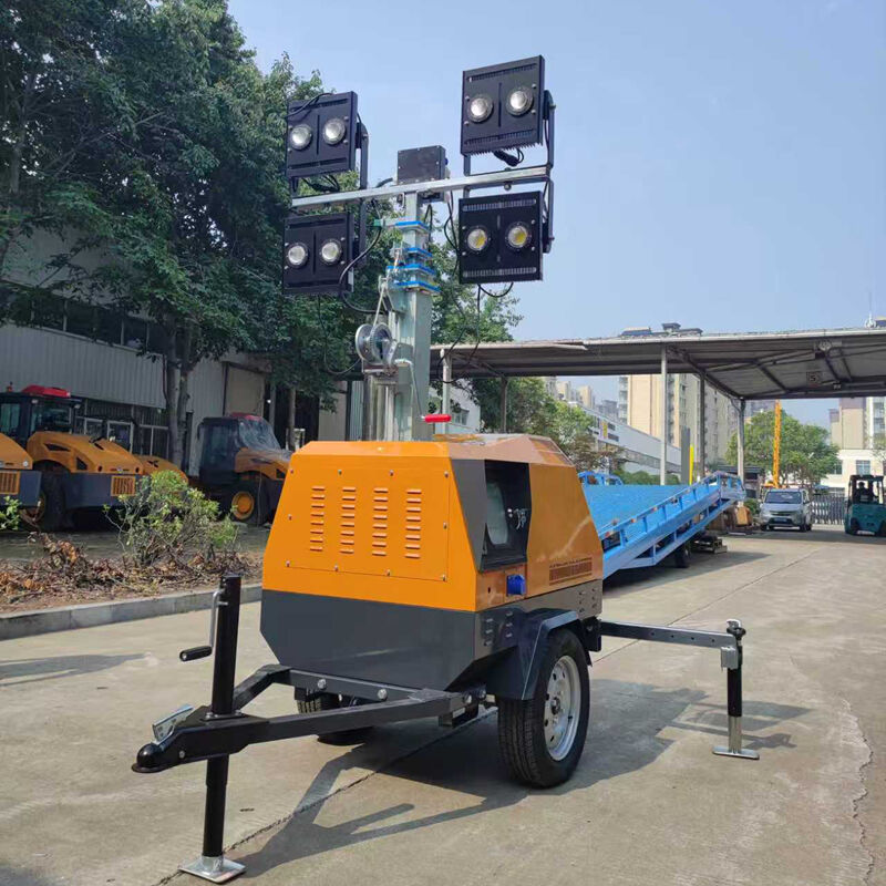 4VA4000 Industrial Mobile Lighting Tower | 7m Hand-Lift, 4x1000W LED ...