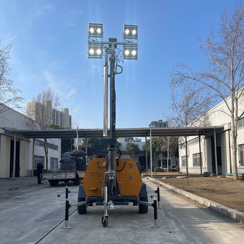 Mobile Light Tower for Road Construction Projects