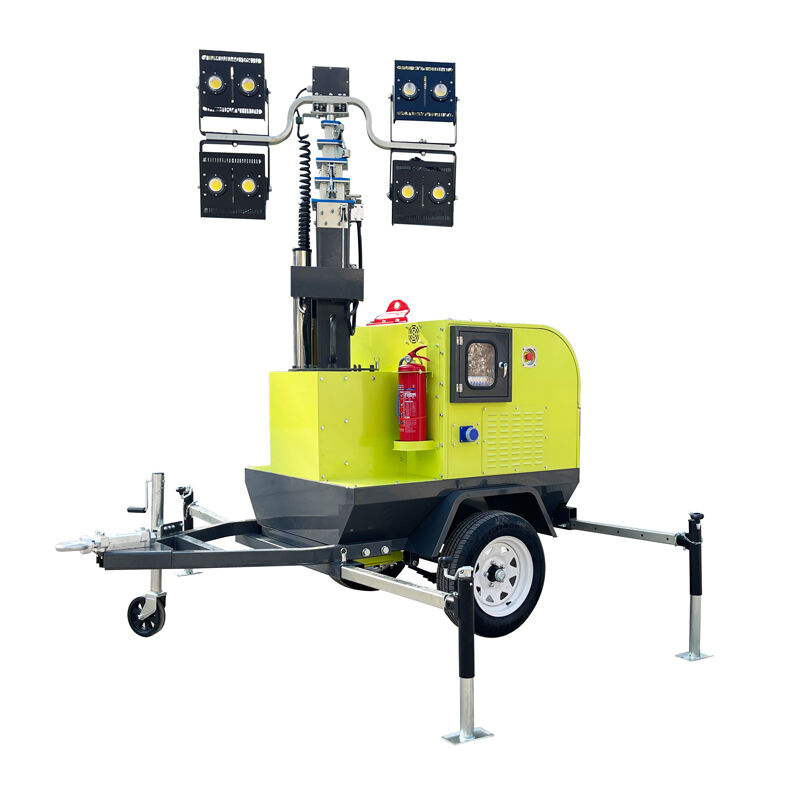 4TNVH1600 | 9m | 트레일러 전기 리프팅 이동식 조명 타워